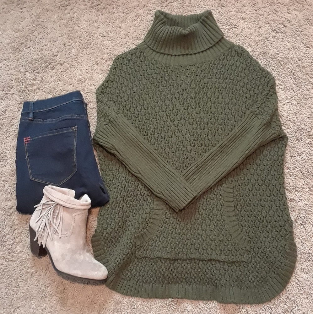 Cozy Olive Tunic Sweater
